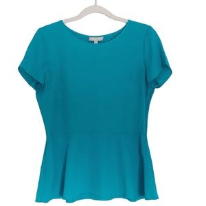 Banana Republic Teal / Blue Peplum Dress Top Size 4